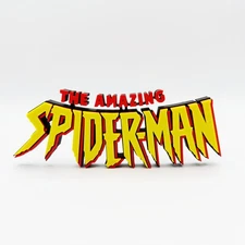 The Amazing Spider-Man 3D Printed Logo Sign Yellow Red Marvel Comic Display