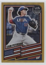 2026 Panini Stars & Stripes Prizm Gold Prizm 9/10 Liam Peterson #38 0j81