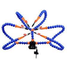 6-Arm Soldering Iron Stand Helping Holder Third Hand Flexible Magnifier Welding