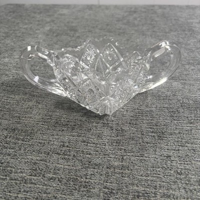 Diamond Shaped Glass Open Sugar Bowl