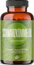 Schwarzkümmelöl Kapseln - 120 Softgels - 1000mg Tagesdosis - Vitamin E