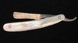 Vintage Gray & Dudley Straight Razor, Germany, Mother of Pearl Handle, Antique