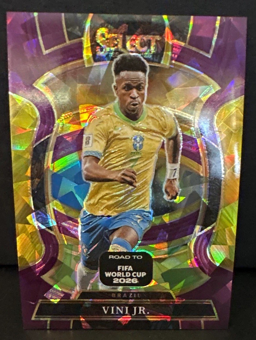 2025-26 Select Vini Jr Purple Ice Prizm Numbered /599 #99 Brazil World Cup