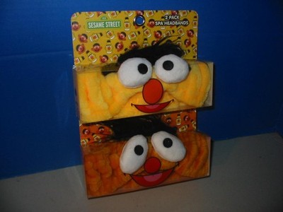 Sesame Street Bert Ernie 2 Pack Spa Headbands Hold Hair New Factory Sealed