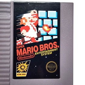 Super Mario Bros - NES Matte Sticker Seal 1985 Test Market Release - CIB GRAIL