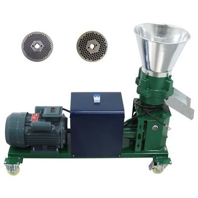 3MM 6MM Feed Pellet Mill Machine 4 Roller Livestock Granulator 150-200KG/h 220V