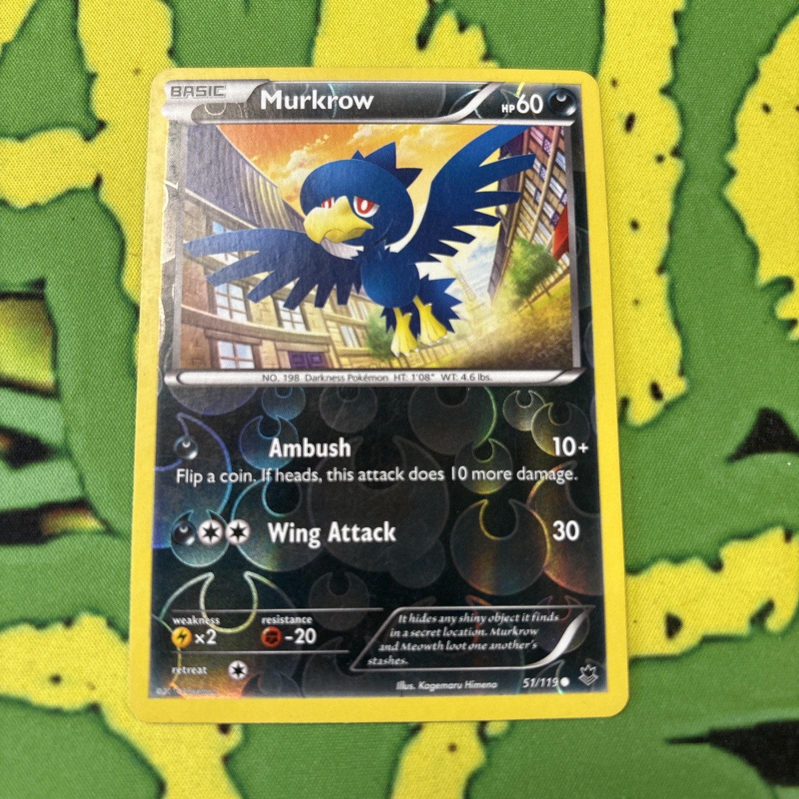 XY - Phantom Forces #51/119 Murkrow NM Reverse Holo