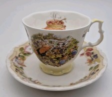 RARE ROYAL DOULTON BRAMBLY HEDGE CUP & SAUCER 25th ANN. LORD WOODMOUSE - PERFECT