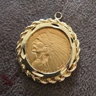 Indian Head $2.50 Gold Coin Pendant Pre-1933 Decorative Mount