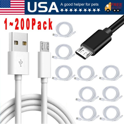 #ad 3 6ft Micro USB Fast Charging Cable Cord For Samsung Android Phone Charger Lot $45.36