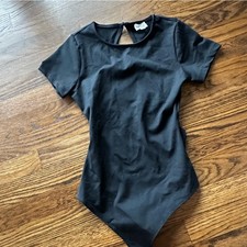 Women's Le Lis black thong bodysuit