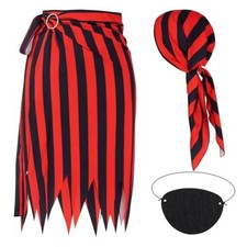 Phnydreg Pirate Costume for Women - Renaissance Outfit With Striped Multi