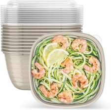Prep - 1-Compartment Bowls with Custom Fit Lids - Reusable