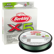 Berkley X5 Braid Superline Low-Vis Green 50-Pound Break Strength 328Yd Fishing