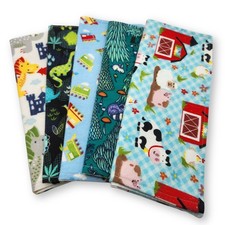 Set of 5 Baby Boy Handcrafted Flannel Burp Cloths Newborn Baby Shower Gift Ideas