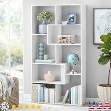 Modern 8-Cube Bookcase Vertical Shelving Unit Stylish Home Storage Solutions New