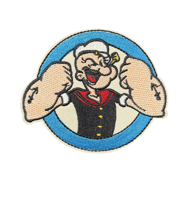 Cartoon Popeye Sailor Man Patch, Iron On/Sew On