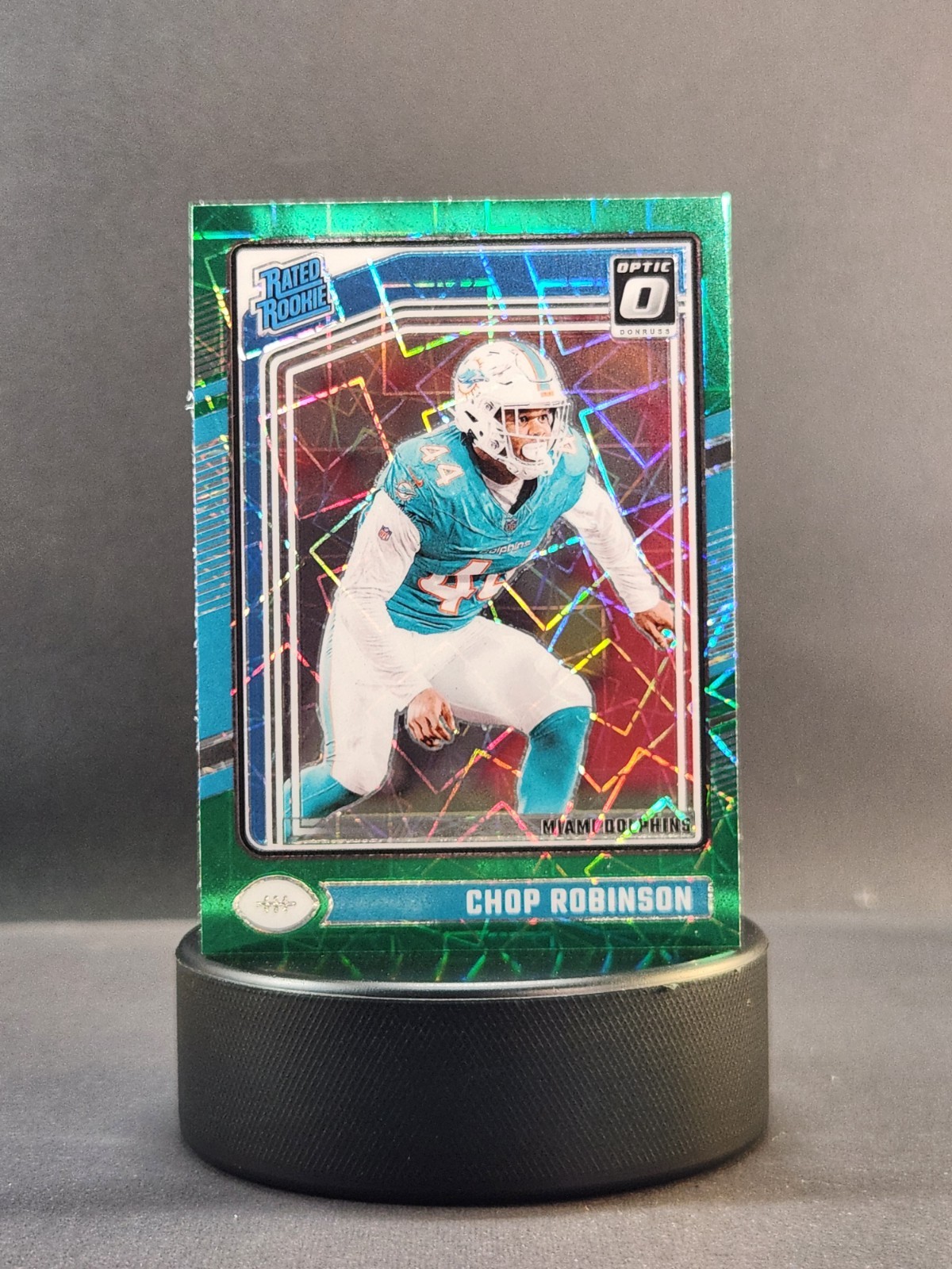 2024 Donruss Optic Chop Robinson Rated Rookie Green Velocity Prizm #219 Dolphins
