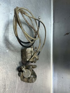 99-04 Honda 400ex Front Brake Calipers With Braided Steel Brake Lines