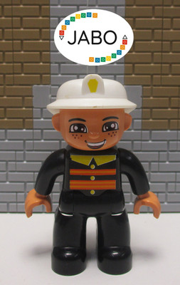 ( Q13/103 ) Lego Duplo Figur Mann  Feuerwehrmann