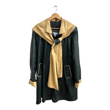 Ledermantel Zweifarbig Damen Gr M Verre Pelle Echtleder Butterweich Kapuze Luxus