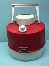 Vintage Thermos Red 1 Gallon Picnic Camping Jug Made In USA