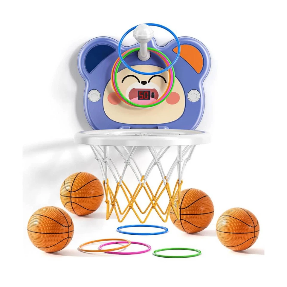 TEMI Indoor Mini Basketballkorb für Kinder 3 4 5 6 7 8 Jahre Alt, 2-in-1 - Bild 2 von 4