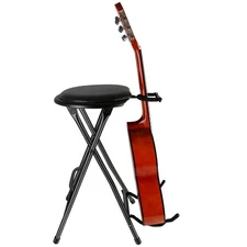 EASTROCK Portable Guitar Stool with Guitar Stand – Folding Guitar C... Fas