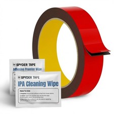 5952 Heavy Duty Double Sided Foam Tape - Industrial Strength 25mm x 3m, Black 