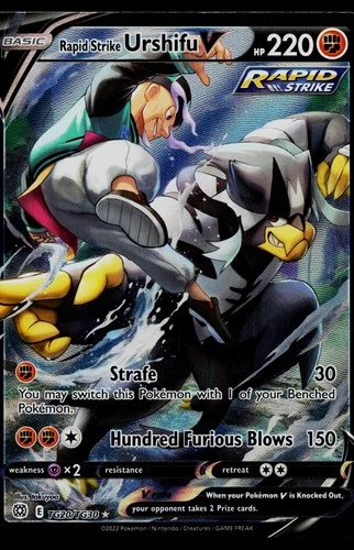 RAPID STRIKE URSHIFU V TG20/TG30 HOLO BRILLIANT STARS TRAINER GALLERY POKEMON NM