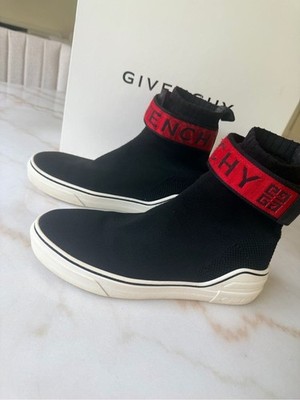 GIVENCHY   GEORGE V Sock Sneaker Black&Red   40 EU   7 US