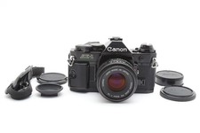 Canon Ae-1 Program Black Slr Film Camera New Fd 50mm F1.8  N.Mint  6518