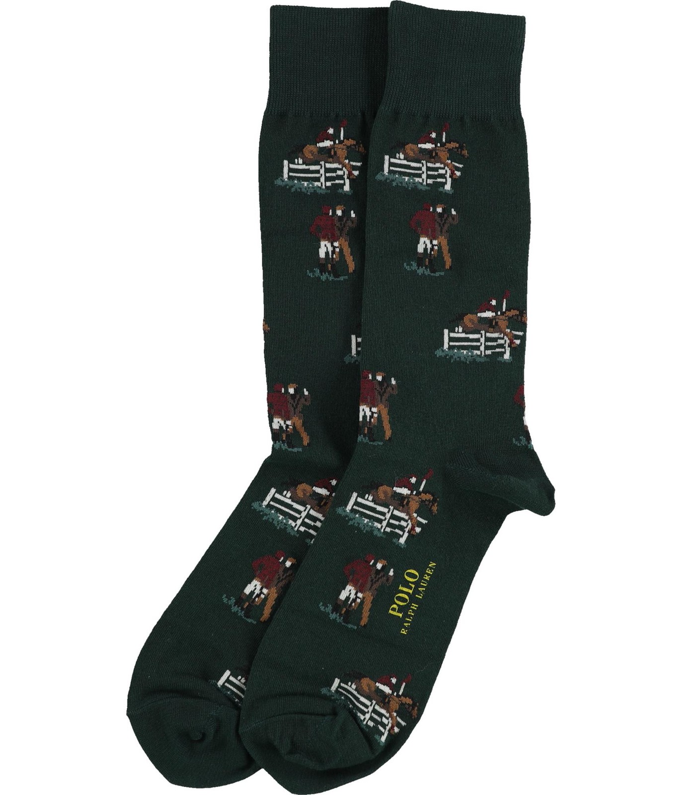 Мужские хлопчатобумажные носки для верховой езды от Ralph Lauren зеленые 10-12 3890₽