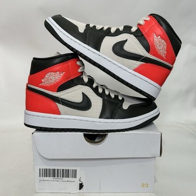 Nike Air Jordan 1 Mid Retro WMNS  Newsprint/Orewood Brown Red  DQ6078-100 New