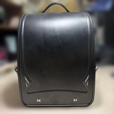 Randoseru Backpack School bag fluffy black made in Japan  Price until 23:00 on