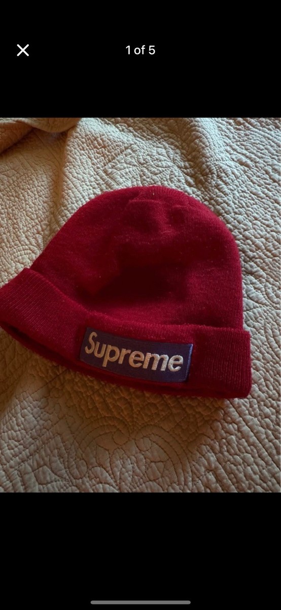 Supreme FW17 New Era Box Logo Beanie “Red/Purple” | eBay