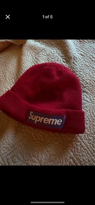 Supreme FW17 New Era Box Logo Beanie “Red/Purple” | eBay