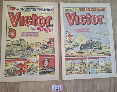 VICTOR COMIC - Nos 912 (1978) & 1200 (1984) Still with pink advert pages. (R324)