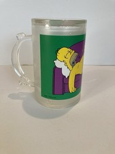 Vintage Homer Simpson Frosted Beer Mug The Simpsons 1990s Collectable