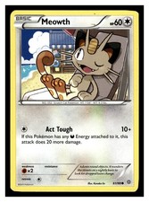 ancient meowth pokemon card - 052/165 - Pokemon 151 - Reverse Foil Common Card Type 2015 Pokemon Russian XY Ancient