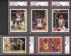 1991 Upper Deck Basketball 5 CARD GROUP incl Michael Jordan PSA 8