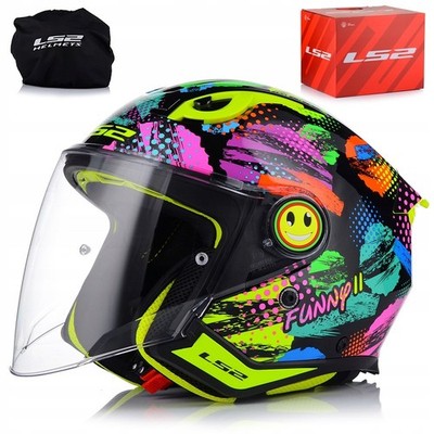 Motorradhelm Jethelm | LS2 OF622 FUNNY | Rollerhelm mit Kinder Mopedhelm S-L