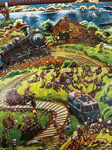 Dead and Company 3 Panel Poster Set Golden Gate Park 8/1,2,3,2025 Miles Tsang - Picture 9 of 12