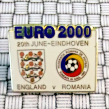 England v Romania Euro 2000 Eindhoven Enamel Pin Badge 20mm x 26mm