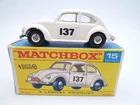 VINTAGE MATCHBOX LESNEY No.15d VOLKSWAGEN BEETLE RALLY CAR IN ORIGINAL BOX 1968