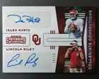 2020 Panini "Contenders" Jalen Hurts & Lincoln Riley #10/15 autos. Sooners!! 🔥