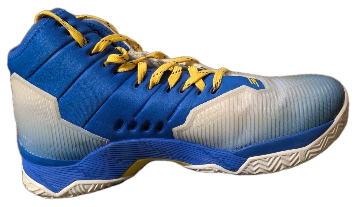 ほぼ全新UNDER ARMOUR CURRY 2.5 Under Armour Curry 2.5 Basketball Shoes Blue Yellow Men's US 7.5