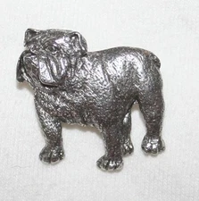 BULLDOG English Bull Dog Fine PEWTER PIN Jewelry Art USA Made