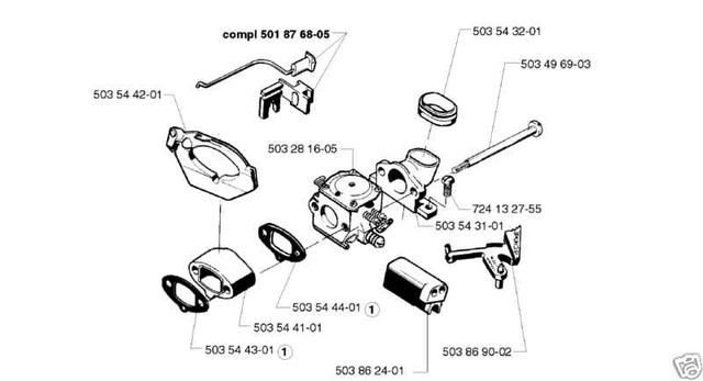 Husqvarna 257 карбюратор
