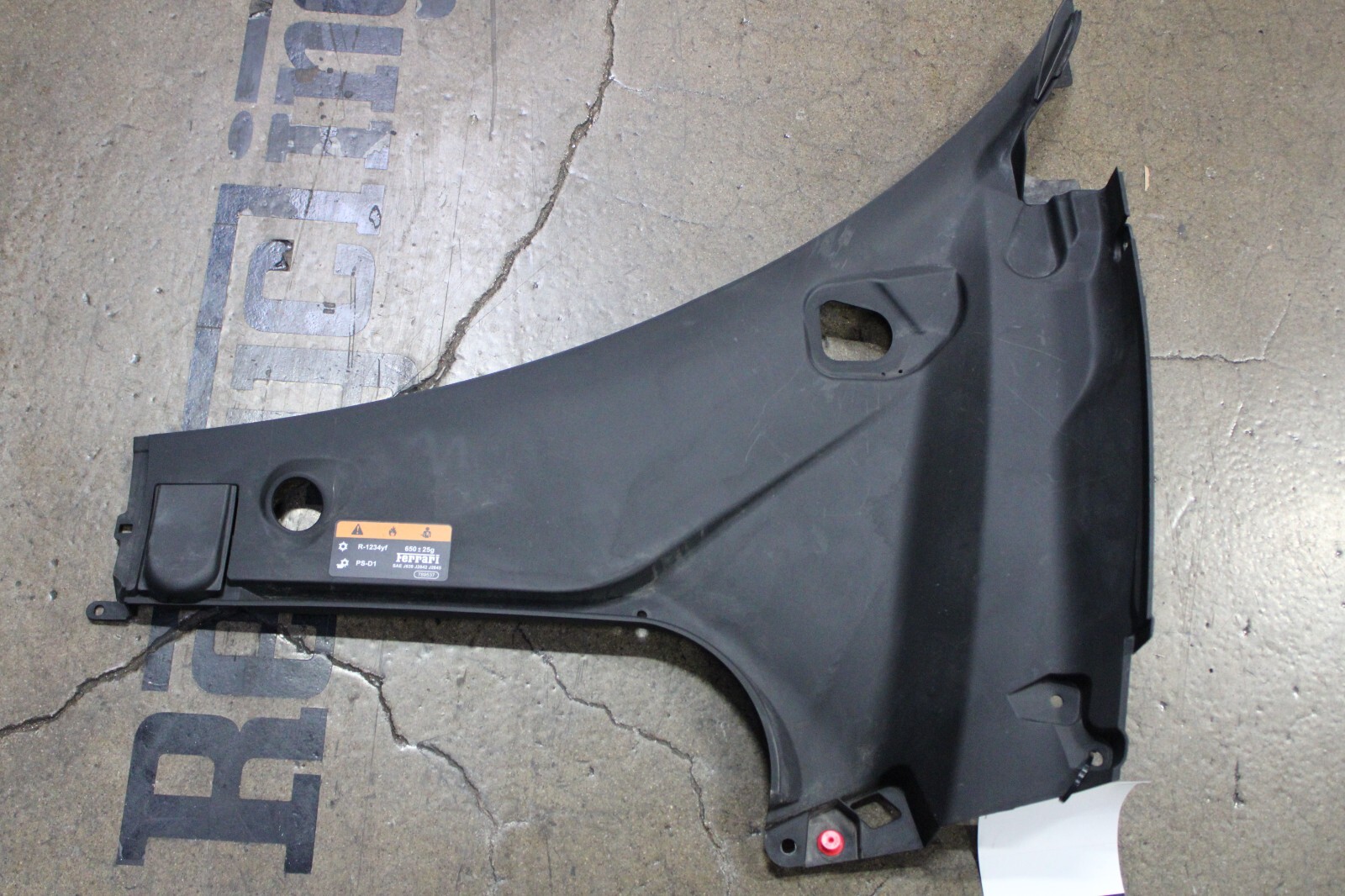 Ferrari F8 Tributo, LH, Left, Under Windshield Trim Panel Used, P/N 862131